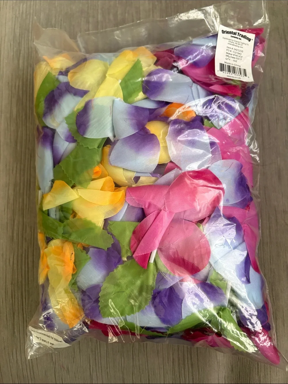 Multicolor Silk flower Leis 1 dozen- Party Decoration